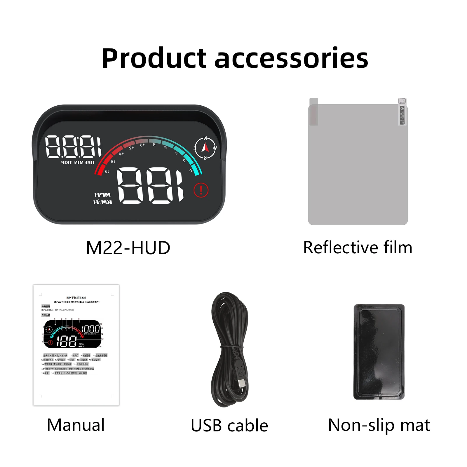 M22 Car GPS HUD Head Up Displa - Anemometer Wind Speed avaliação e preço