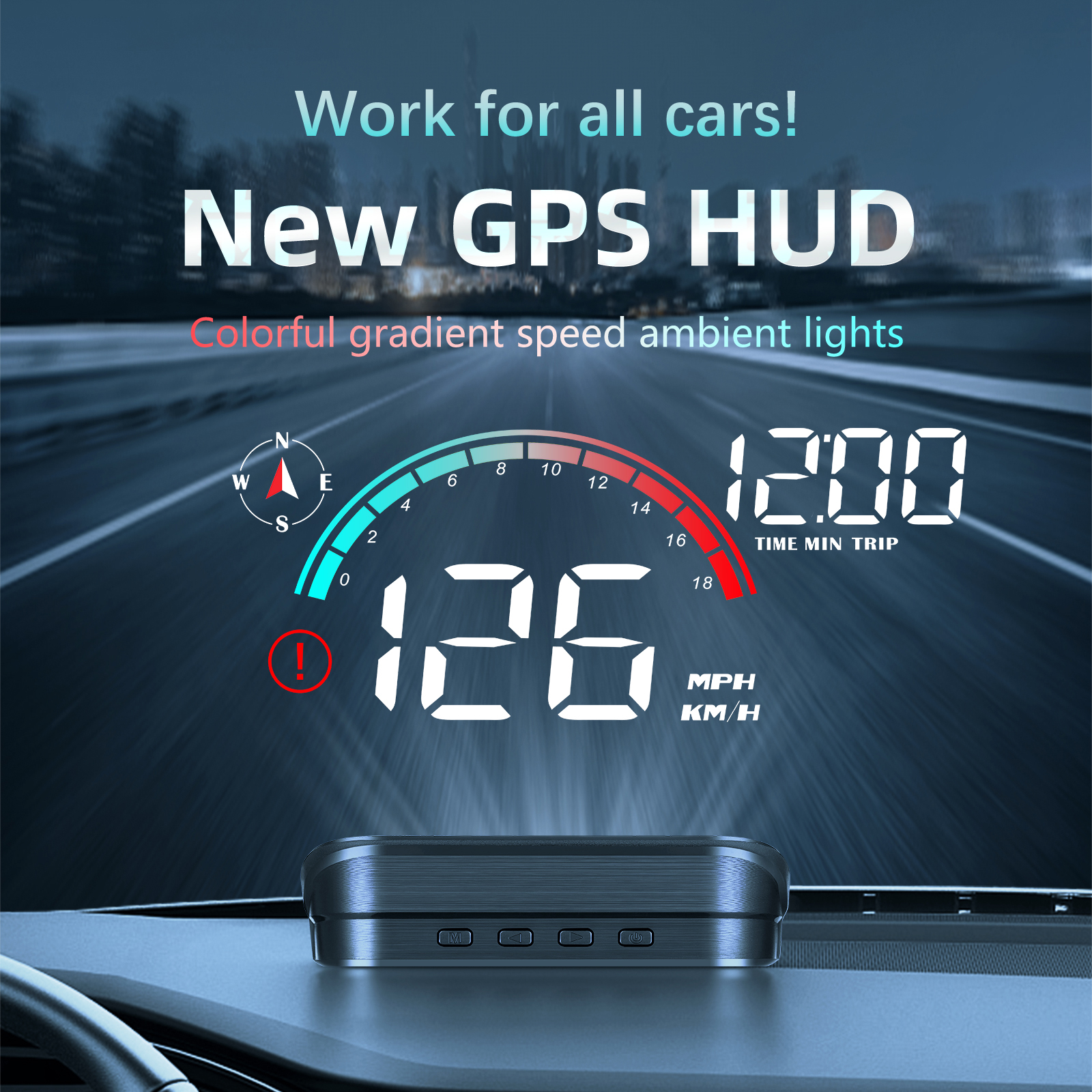 M22 Car GPS HUD Head Up Displa - Anemometer Wind Speed avaliação e preço