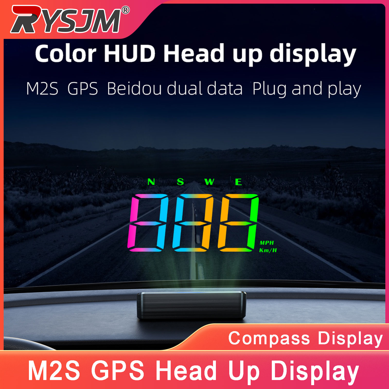 M2S HUD Head Up Display GPS Di - Anemometer Wind Speed avaliação e preço