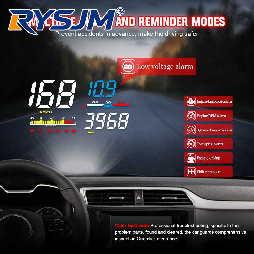 D5000 Digital OBD2 Car Windshi - Anemometer Wind Speed avaliação e preço