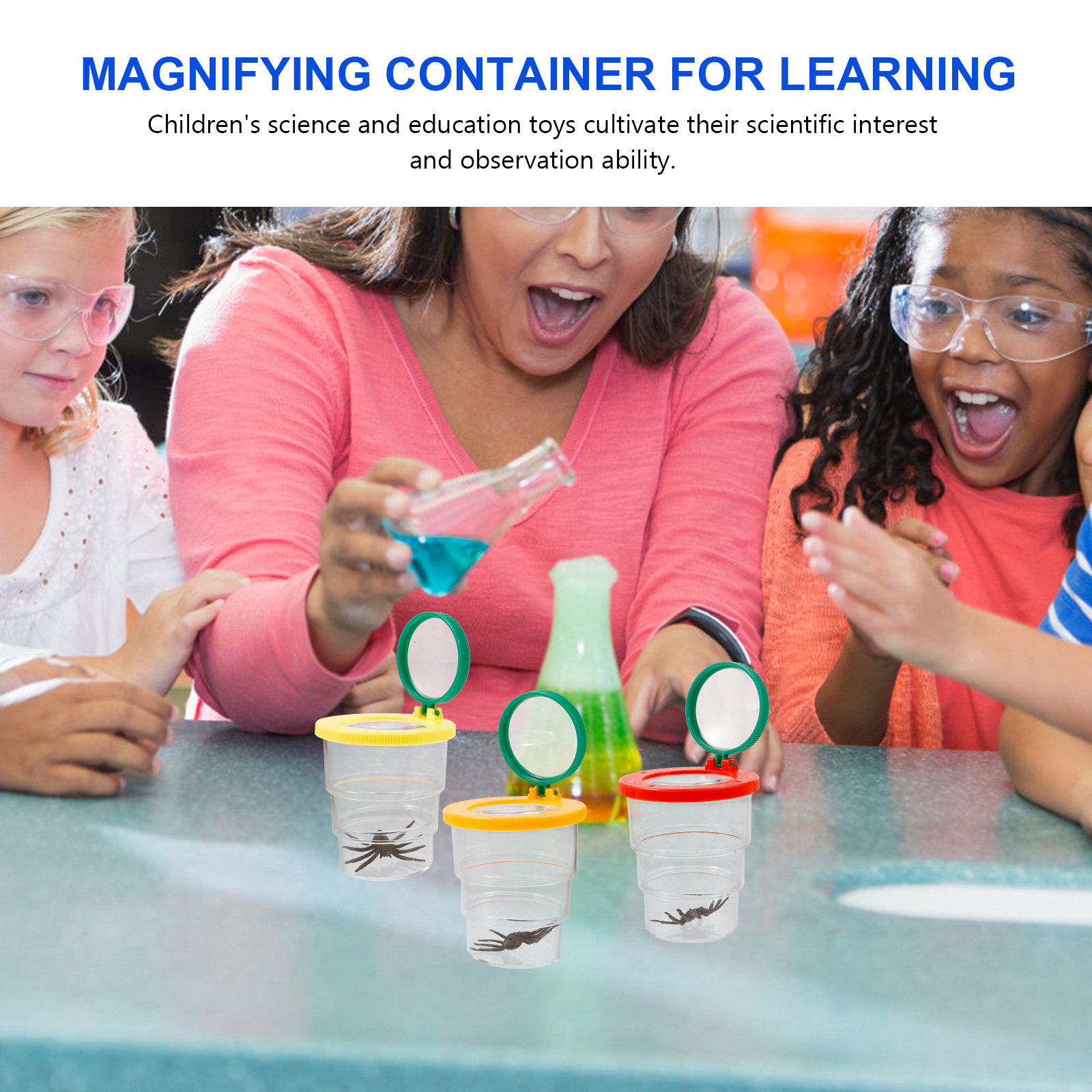 3Pcs Magnifier Box for Observi - Science Toy avaliação e preço