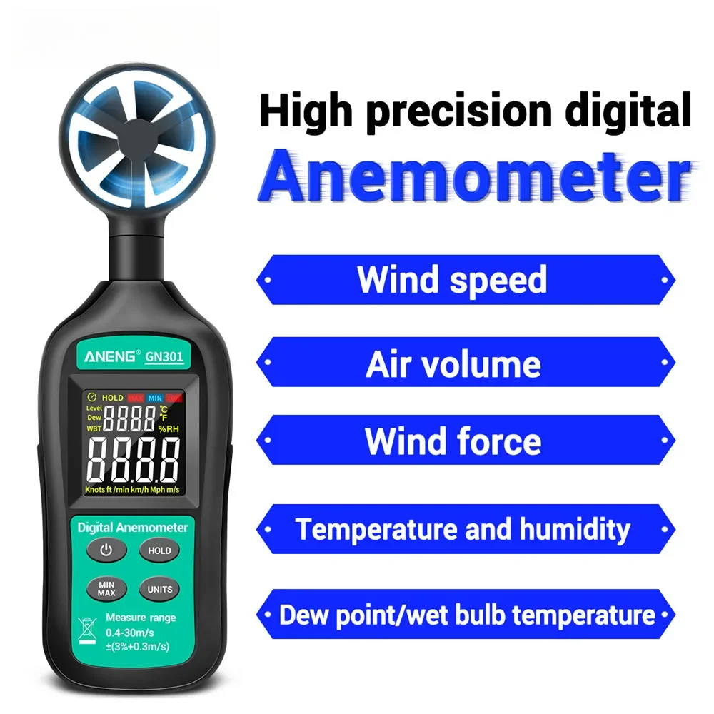For ANENG GN301 Digital Anemom - Anemometer Wind Speed avaliação e preço