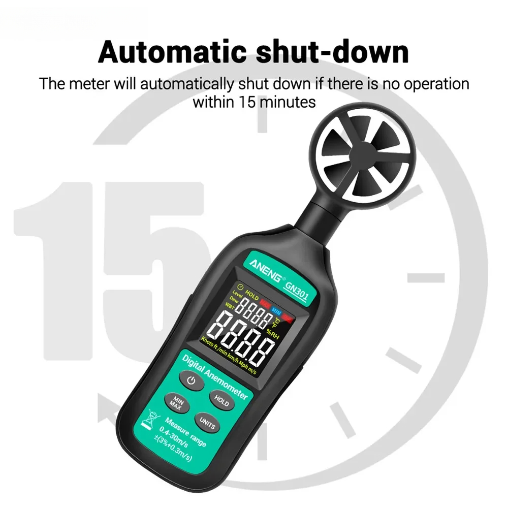 For ANENG GN301 Digital Anemom - Anemometer Wind Speed avaliação e preço