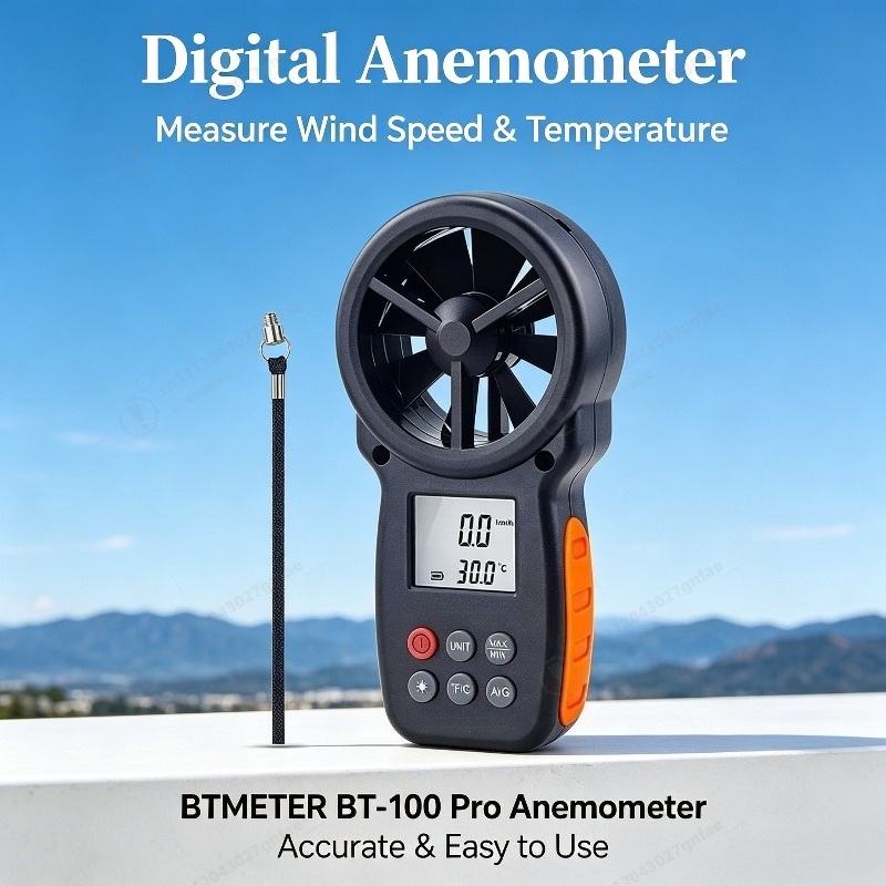 BT-100 Digital Anemometer Hand - Anemometer Wind Speed avaliação e preço