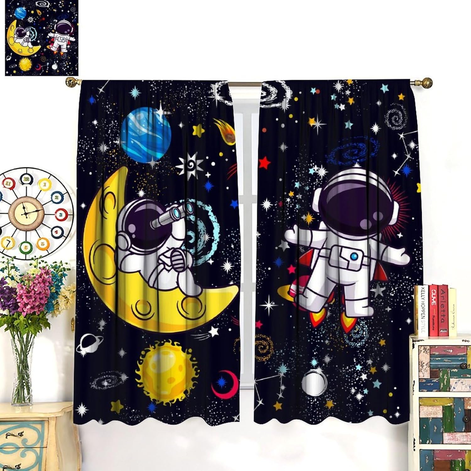 Galaxy Science Curtain Decorat - Science Nursery avaliação e preço