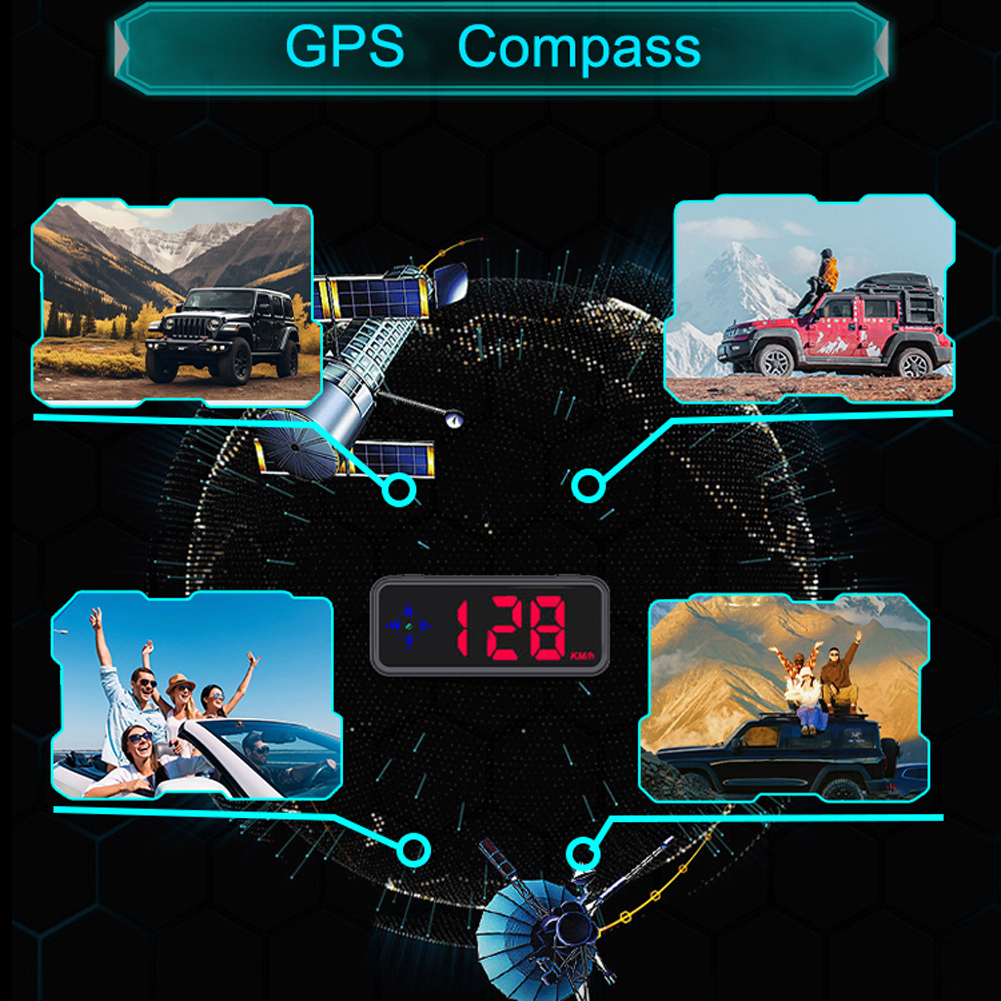 GPS Digital Speedometer Car He - Anemometer Wind Speed avaliação e preço
