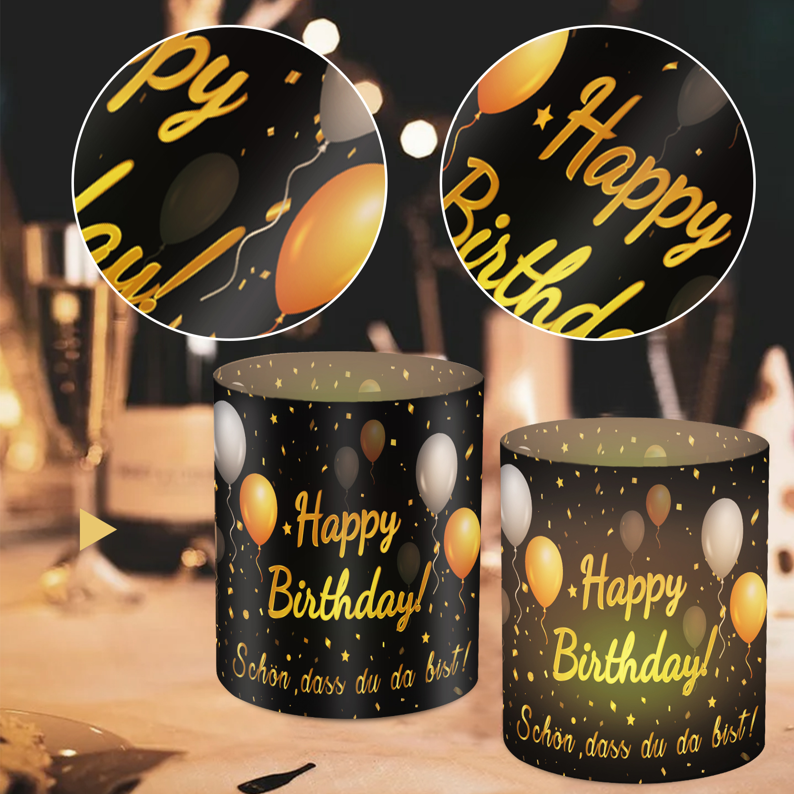 12pcs Happy Birthday Candle Ta - Science Of Happiness avaliação e preço