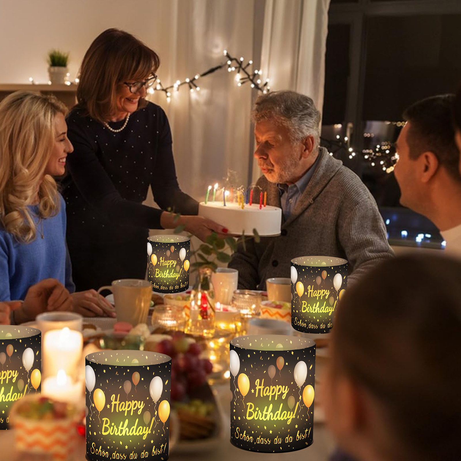 12pcs Happy Birthday Candle Ta - Science Of Happiness avaliação e preço
