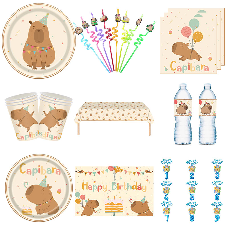 Capybara Party Decoration Birt - Science Of Happiness avaliação e preço