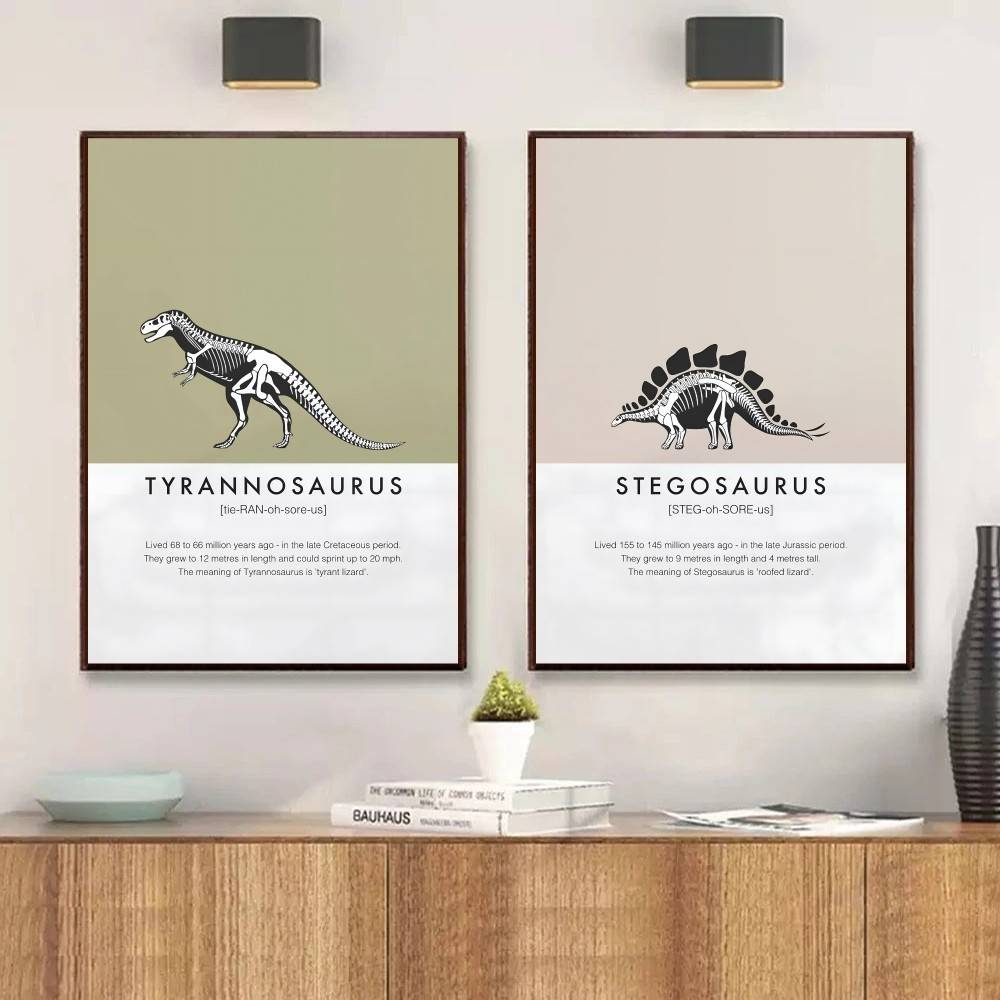 Dinosaur Skeleton Poster Dino  - Science Nursery avaliação e preço