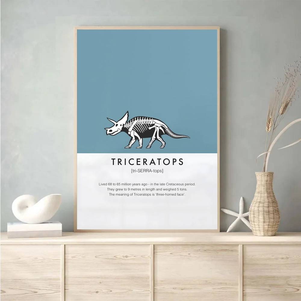 Dinosaur Skeleton Poster Dino  - Science Nursery avaliação e preço
